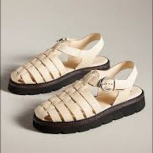 Women's Cream Sandals Anthropologie EU 38